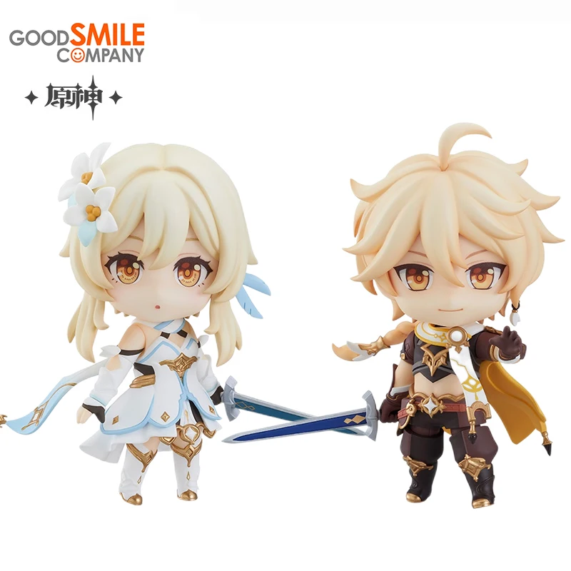 

In Stock Original GSC Lumine Aether Genshin Impact Nendoroid 10cm Good Smile Q Version Anime Figure Action Figures Collectible