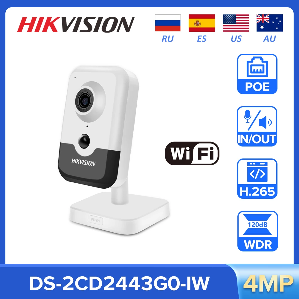 

IP-камера Hikvision, 4 МП, встроенный микрофон