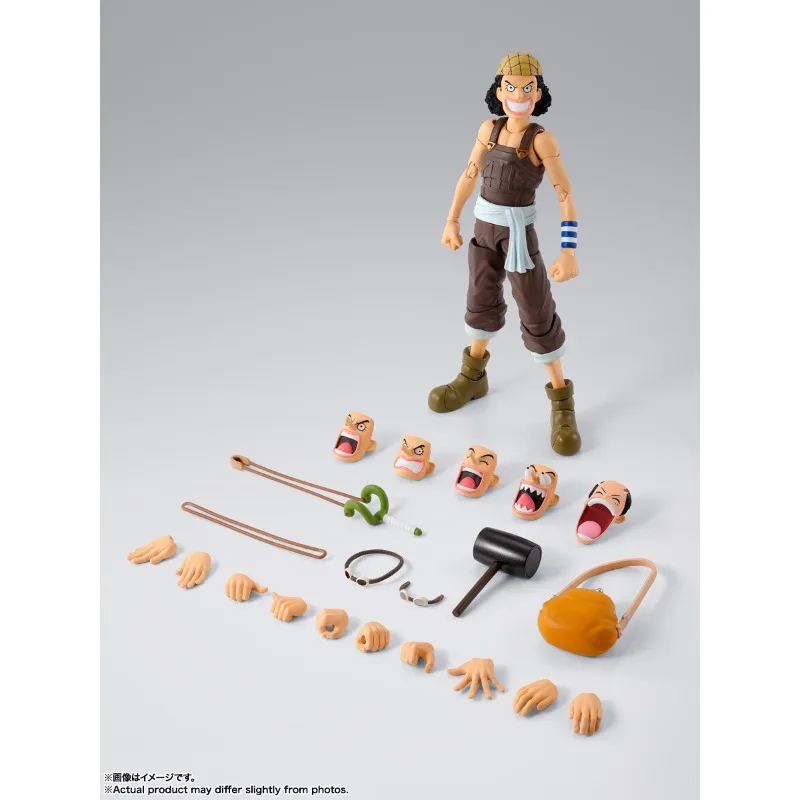 Фото Bandai в наличии, оригинальные S.H.Figuarts ONEPIECE, аниме USOPP-Romance Dawn, фигурки героев, игрушки, Коллекционная модель, подарки для детей №4