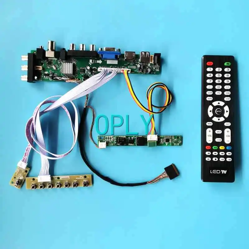 

DVB Digital LCD Matrix Controller Board Fit B101EW04 V0 B101EW03 V0 10.1" VGA HDMI-Compatible 1280*800 40 Pin LVDS AV RF USB Kit