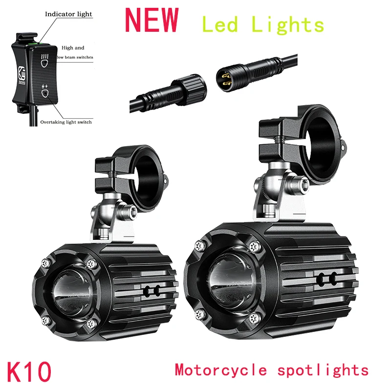 

Emark K10 Led Motorcycle Fog Light Spotlight Auxiliary Light For BMW R1200GS R1250GS ADV YAMAHA Tenere 700 TRACER 900 Tmax 500 5