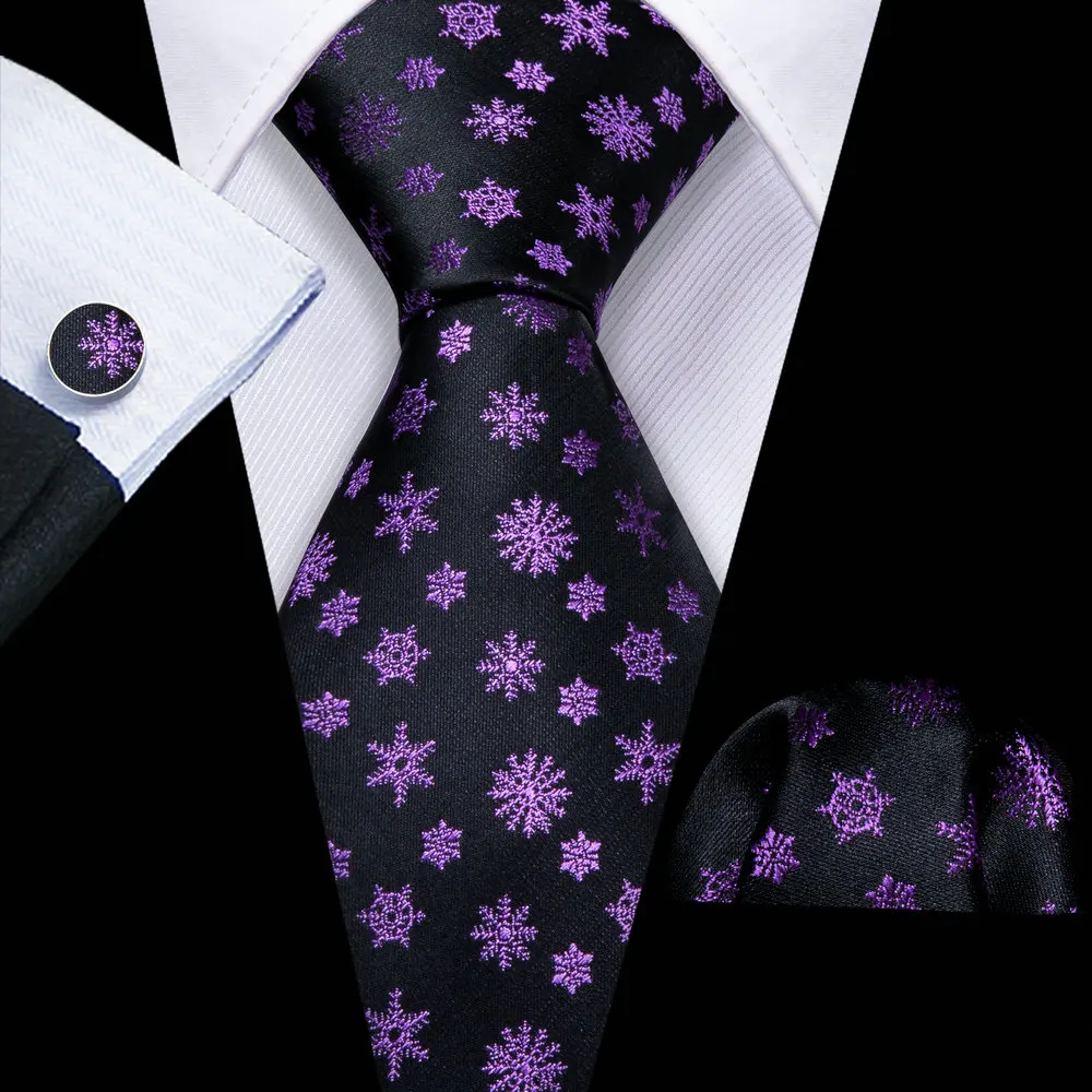 

Fashion Purple Star Cartoon Men Silk Necktie Fahsion Brooches Men Tie Handkerchief Cufflinks Sets Men Gifts Barry.Wang Designer