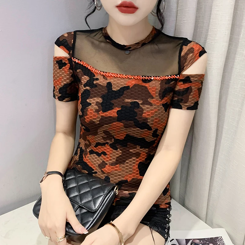 Новинка лета 2022 женская футболка с круглым вырезом и коротким рукавом модные