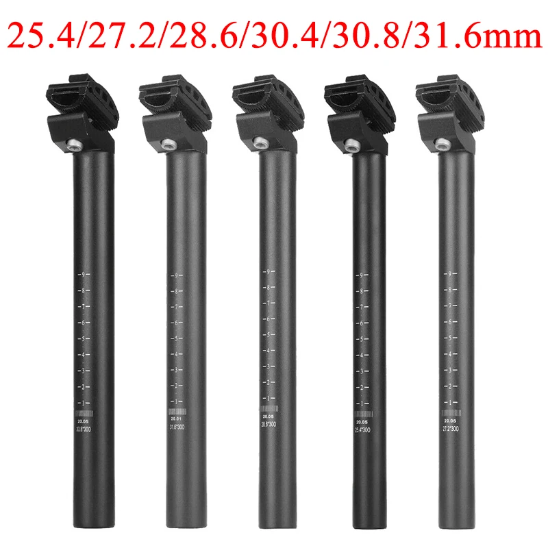 

Mountain Bike Seatpost 25.4*300MM Aluminum Alloy MTB Seat Tube with Matte Black High Strength Seatpost for MTB 27.2 28.6MM