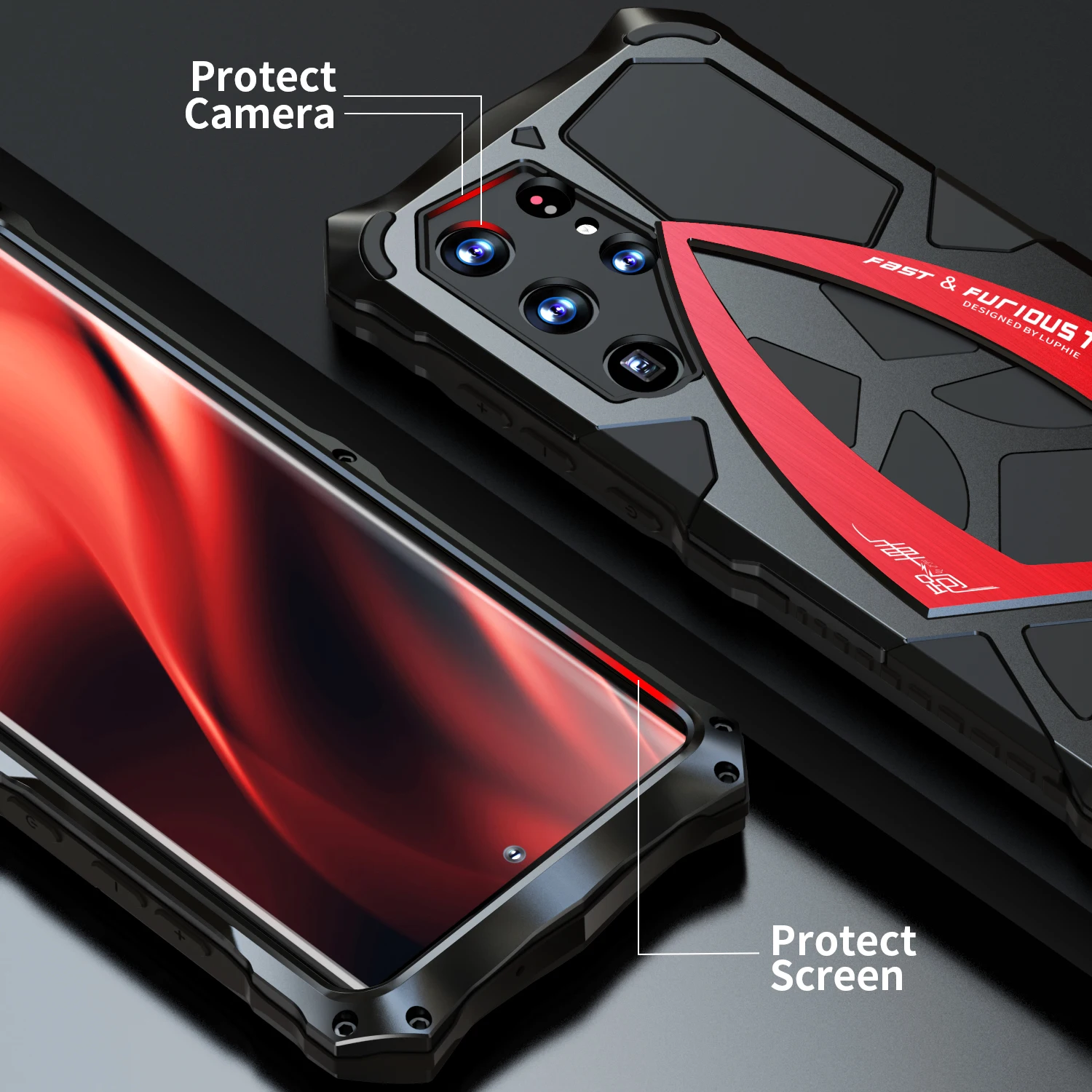Metal Armor Heavy Duty Cover For Samsung Galaxy S23 Ultra 5G Case Luxury Camera Protection Shockproof Phone Cases Coque Fundas