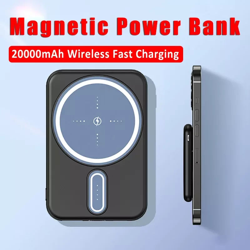 

20000mAh Wireless Fast Charging Power Bank Mini Portable Large Capacity Charger External Battery for iPhone12 13