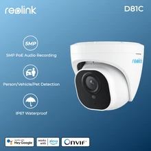 Reolink Smart Security Camera 5MP PoE Outdoor Infrared Night Vision Dome IP Cam Person/Vehicle Detection Surveillance Cameras