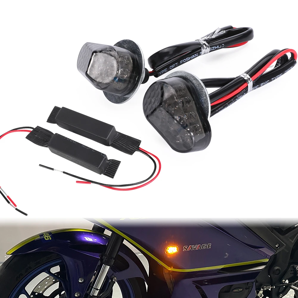 

Дымовой светодиодный указатель поворота для YAMAHA YZF R3 R25 2014-2024, индикатор скрытого монтажа, мигалка YZF-R3 YZF-R25 YZFR25 YZFR3 Flasher