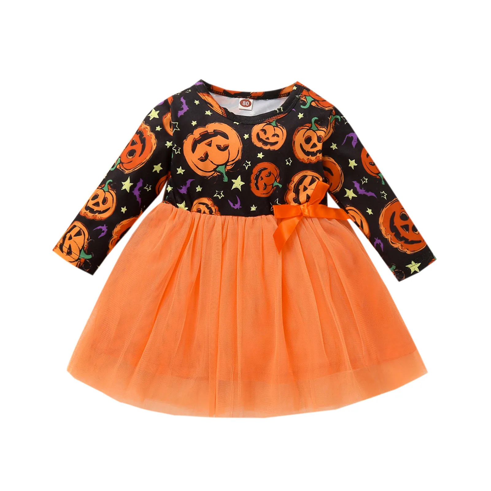 

Toddler Dress Baby Cartoon Girl Princess Halloween Clothes Tulle Printed Pumpkin Girls Dress&Skirt 5de Dresses