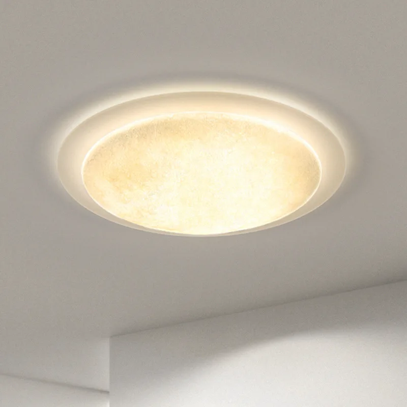 

Creative Moon Lamp Bedroom Ceiling Light 3 Color Temperature Round Shape Ceiling Mount Chanlider for Hallway Aisle Balcony