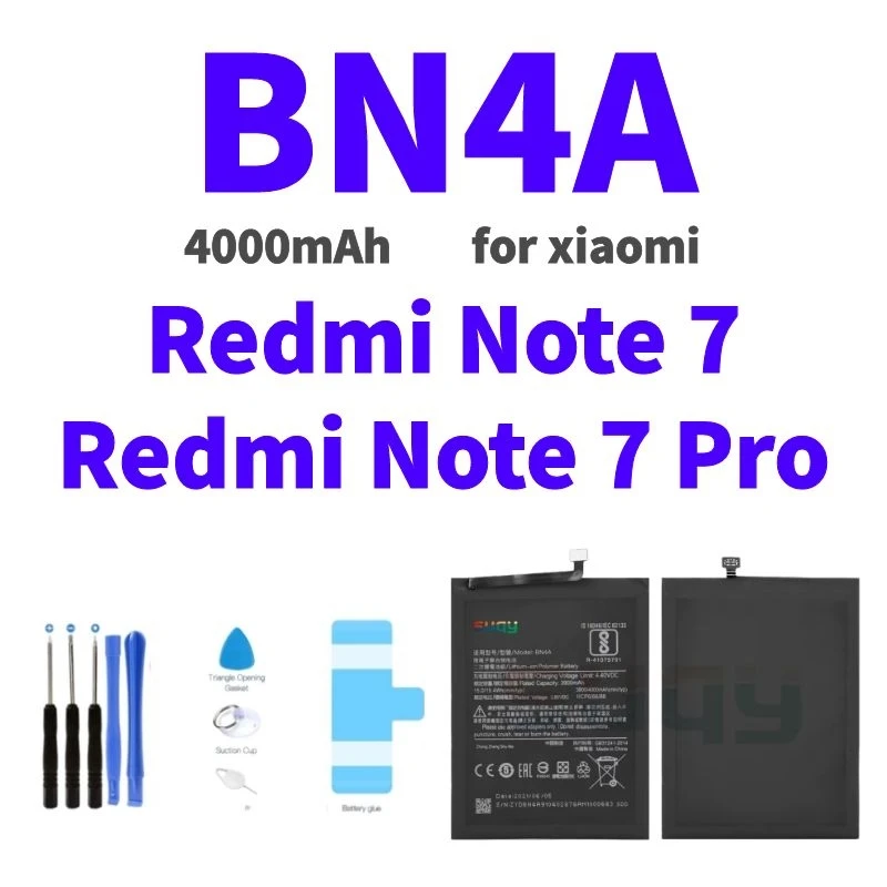 

4000mAh BN4A Battery for xiaomi Redmi Note 7 Pro Bateria for Redmi Note 7 Pro Battery Replacement Batterie for Note 7 Batteria