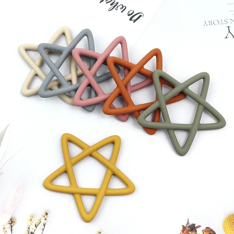 Мягкий силиконовый прорезыватель для детей в форме звезды игрушка ухода за