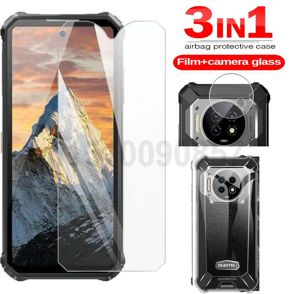 

3-in-1 Glass Case For OUKITEL WP19 Screen Protector Glass Full Protection on For OUKITEL WP5 Pro Camera Lens Glass
