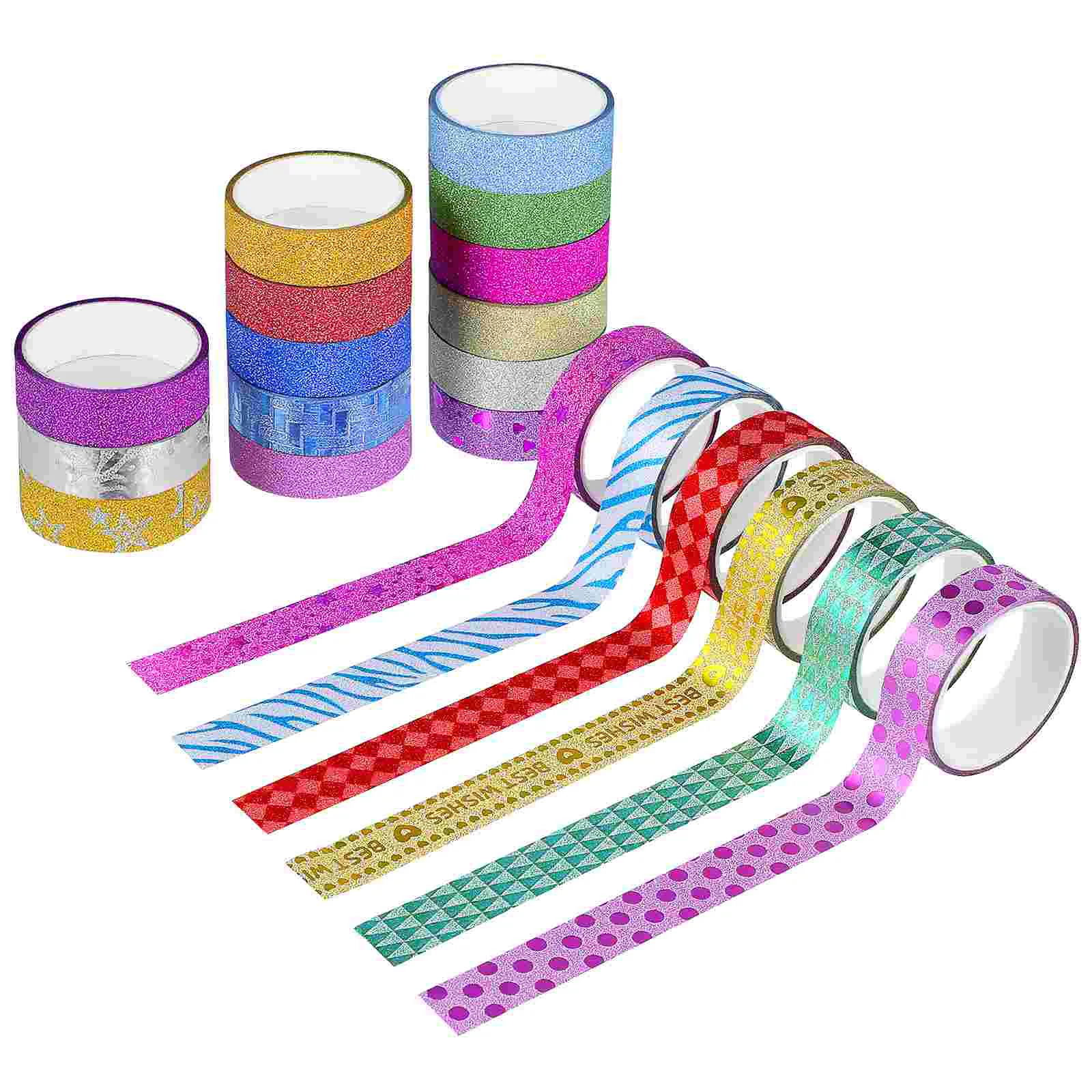 

20Rolls Glitter Washi Tape Set, Washi Masking Decorative Tapes Decorative Glitter Tape Set for DIY Craft Scrapbook Gift Wrapping
