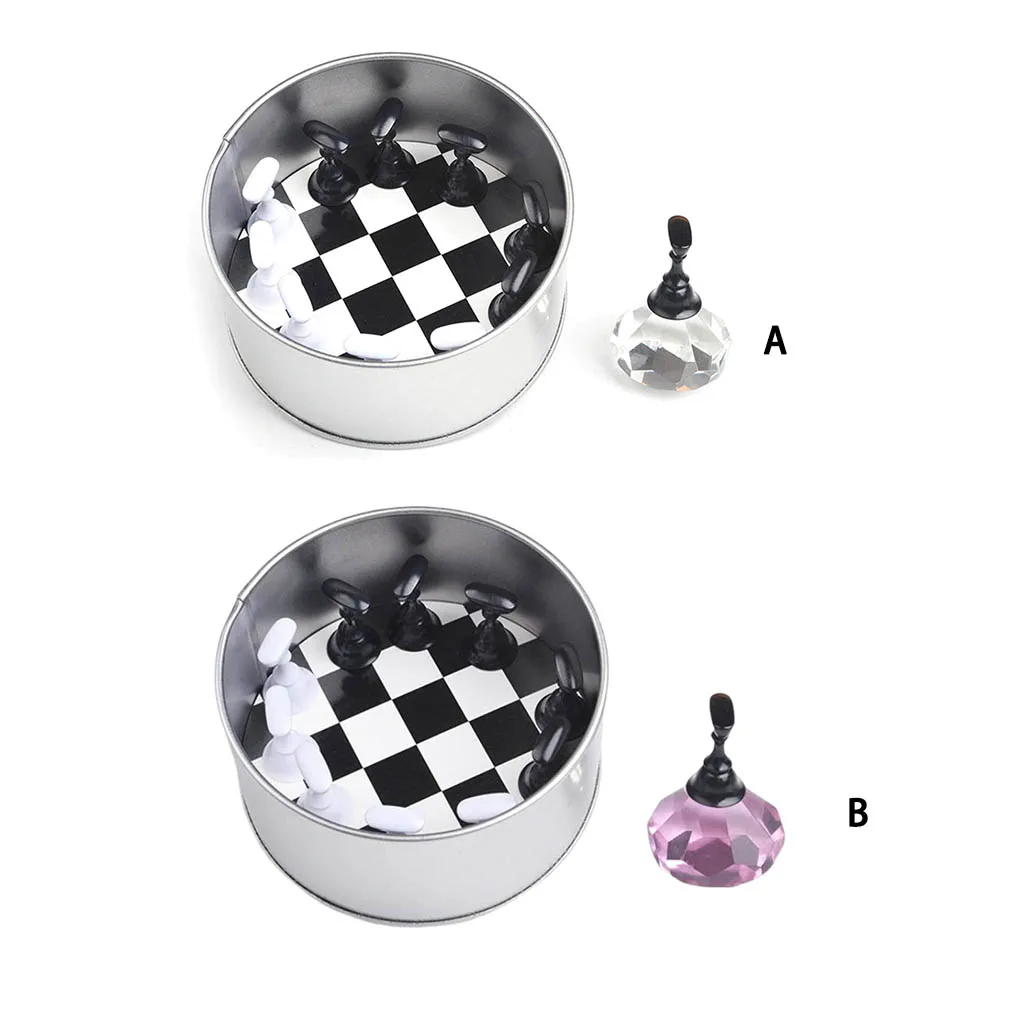 

Шахматная пластина для практики ногтей, набор для демонстрации ногтевого дизайна, кронштейн для ногтей, магнитный держатель, подставка для ногтей, подставка-Органайзер