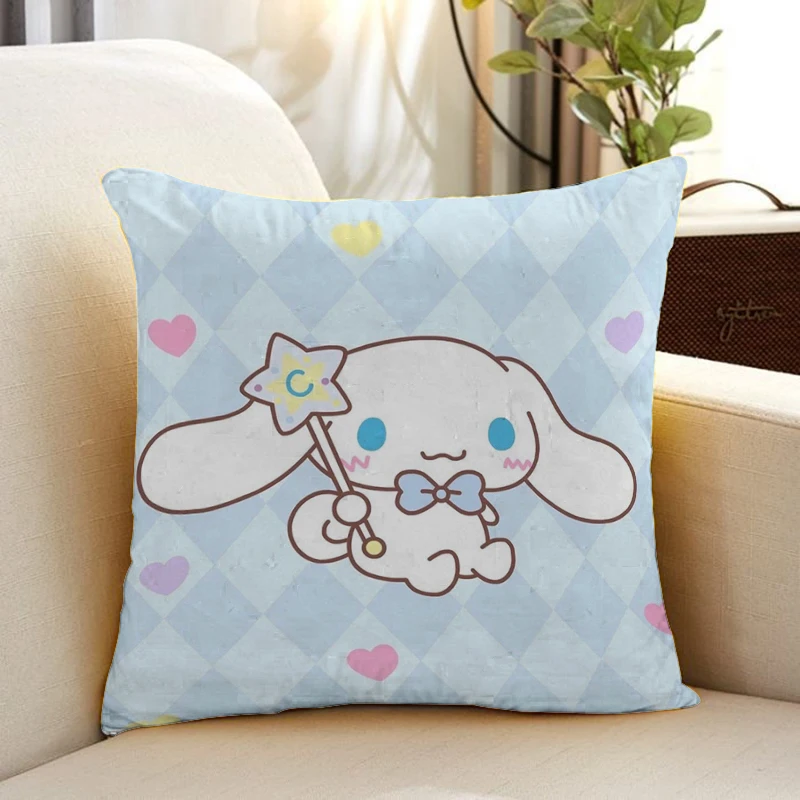 

C-Cinnamorol Body Pillow Cover Pillowcases for Pillows Decor Home Cushion Covers 45*45 Short Plush Pillowcase Car Sofa Throw Bed