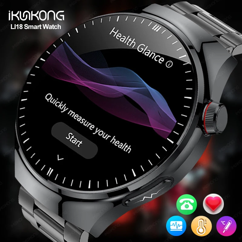 Новинка 2024 Смарт-часы с ЭКГ + ППГ часы для здоровья пятью видами кожи мочевой