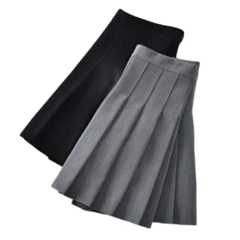 

2022 Thick Women's Fall Winter Skirt High Waist Folded Skirt A-line above knee length Skirt tennis skirt High Quality