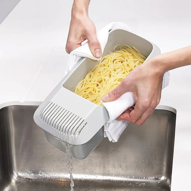

Kitchen Accessories Microwave Pasta Cooker with Strainer Heat Resistant Pasta Boat Steamer Spaghetti Noodle Cooking Box Tools