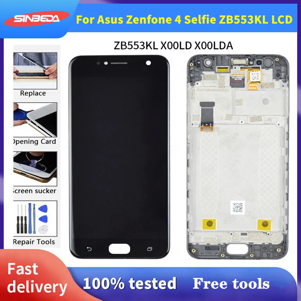 

Original LCD Screen For Asus Zenfone 4 Selfie ZB553KL X00LD LCD Display Touch Screen Digitizer Assembly With Frame Replace