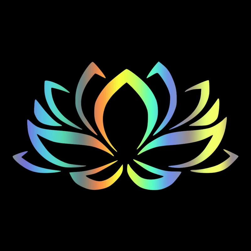 

K573 # виниловая наклейка разных размеров, цветок лотоса, Виниловая наклейка, наклейка для автомобилей, грузовиков, фургонов, стен, ноутбука