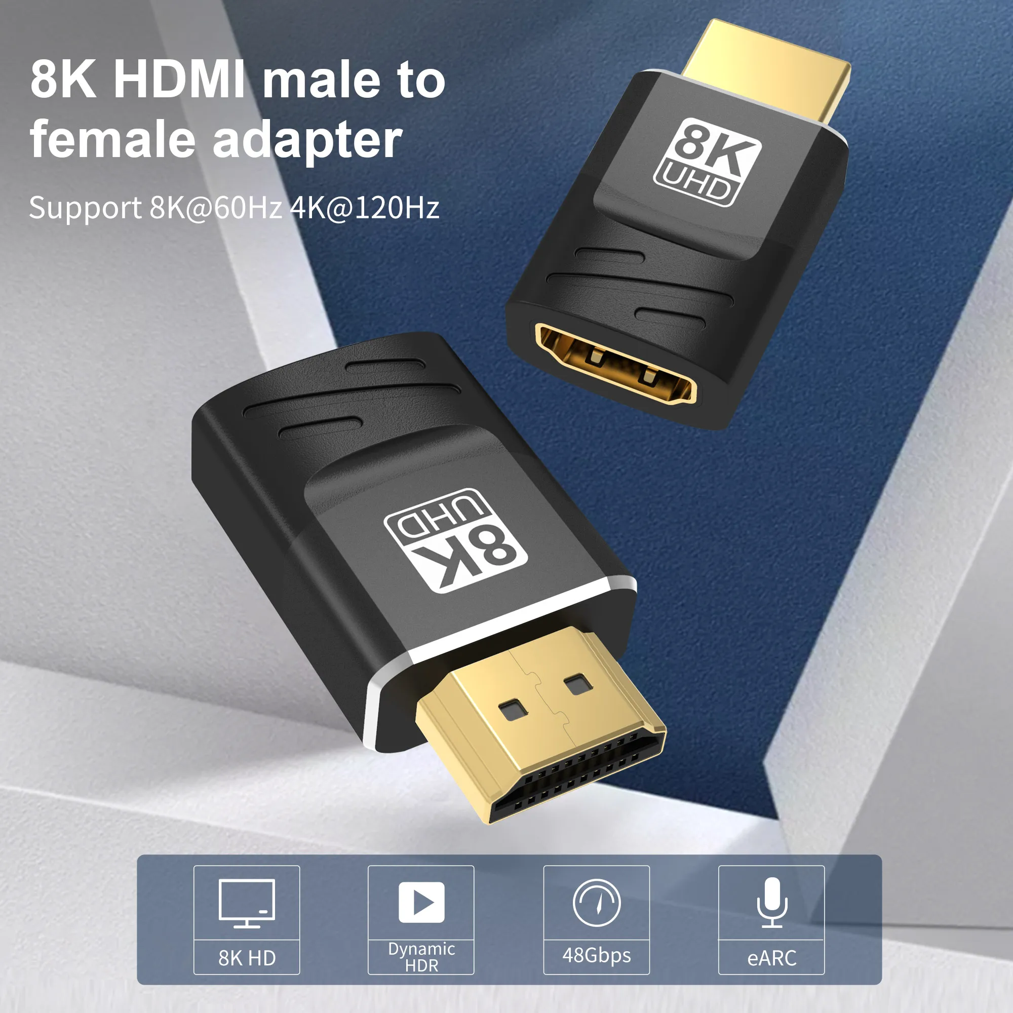 Адаптер HDMI-совместимый 90/270 градусов 4 к 120 Гц 48 Гбит/с |