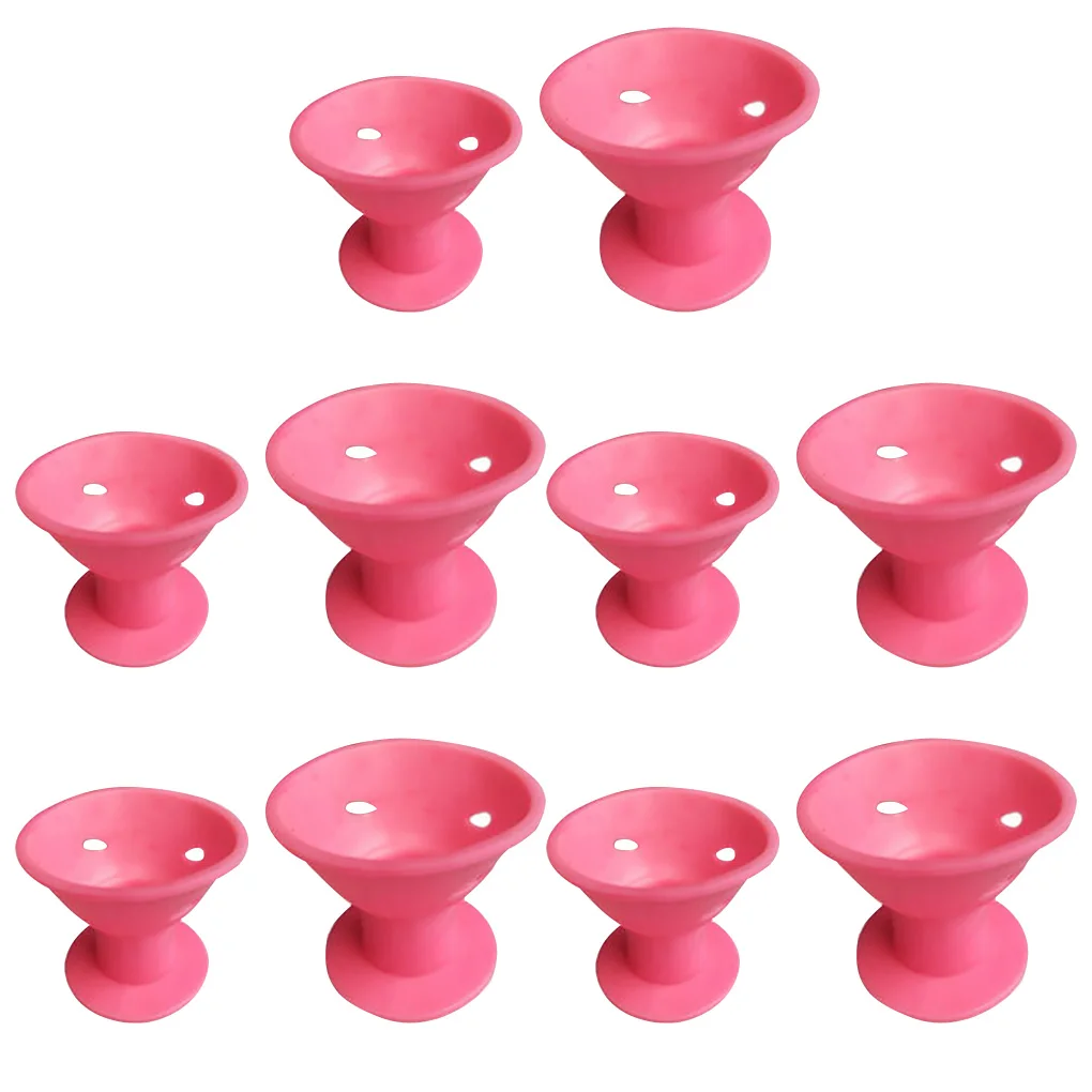 

10set Soft Rubber Magic Hair Care Rollers Silicone Hair Curler No Heat No Clip Hair Curling Styling DIY Tool for Curler Hair