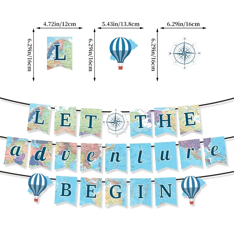 

Декоративный баннер "Путешествие с днем рождения"