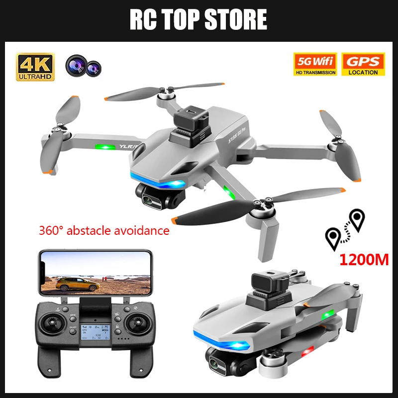 

2022 New S135 MAX GPS Drone 5G 4K Dual HD Camera Professional 3-Axis Gimbal FPV Aerial Photography Brushless Motor Quadcopter