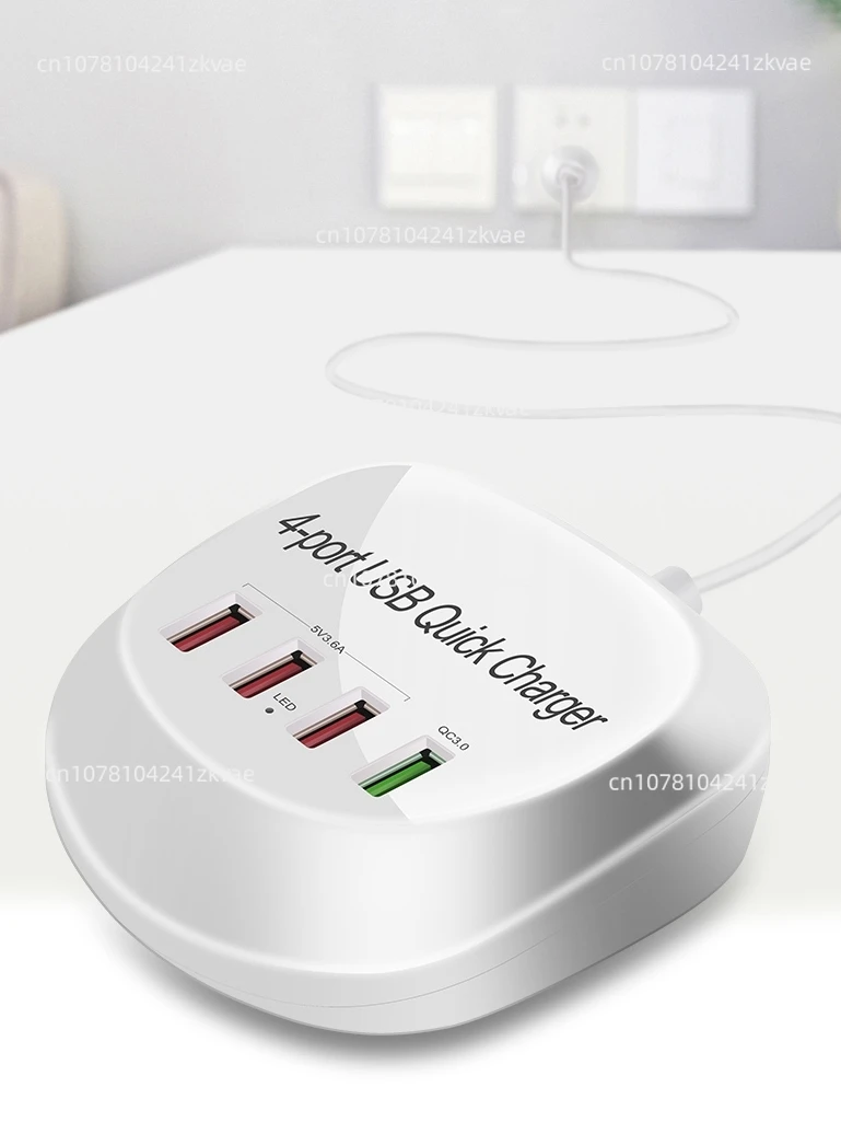 Быстрая зарядка QC3.0, стандартное зарядное устройство, USB-разъем с множеством портов, универсальная интеллектуальная розетка.