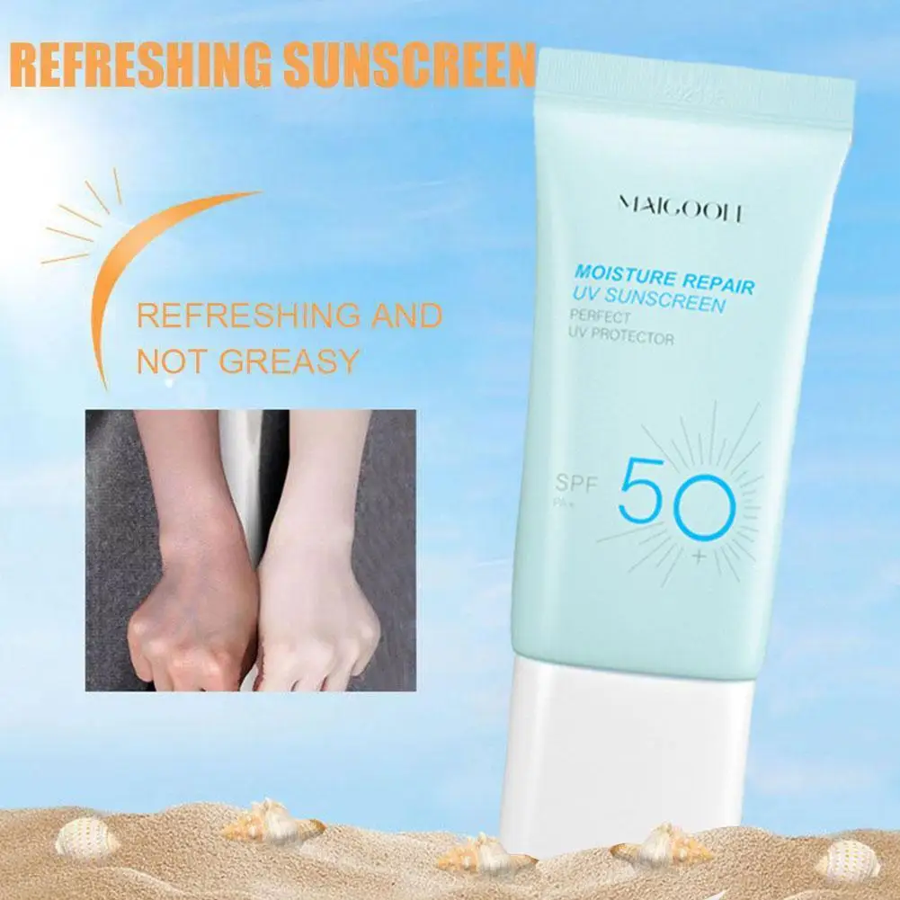 

1Pcs Sunscreen Whitening Sun Cream Anti-Aging Oil Control Moisturizing Waterproof Sweat-Proof SPF 50 Prevent Sunburn 2022