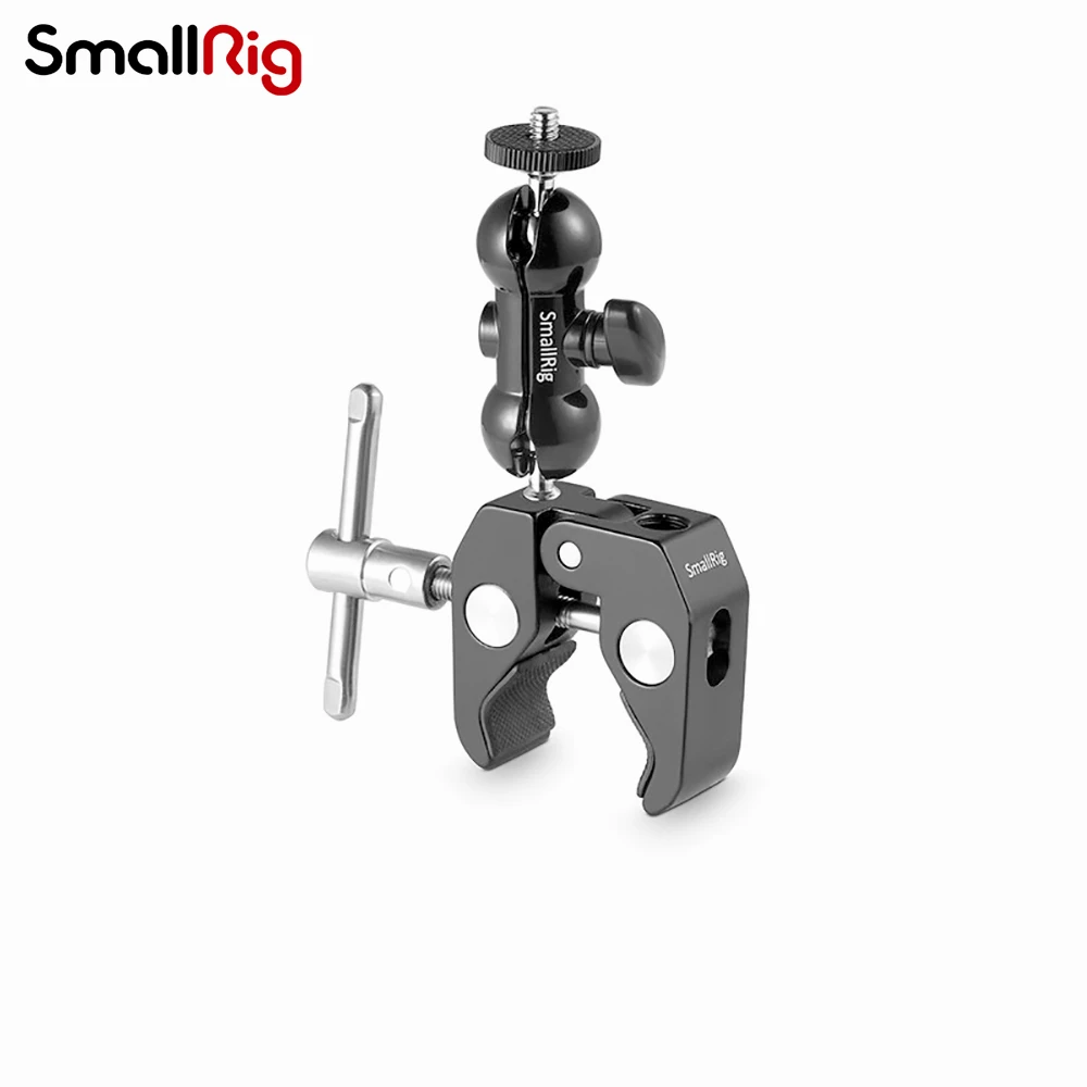 

Smallrig Universal Magic Arm Small Ball Head Metal Super Clamp 1/4'' 3/8'' for Mount Camera Flash Monitor LED Light Microphone