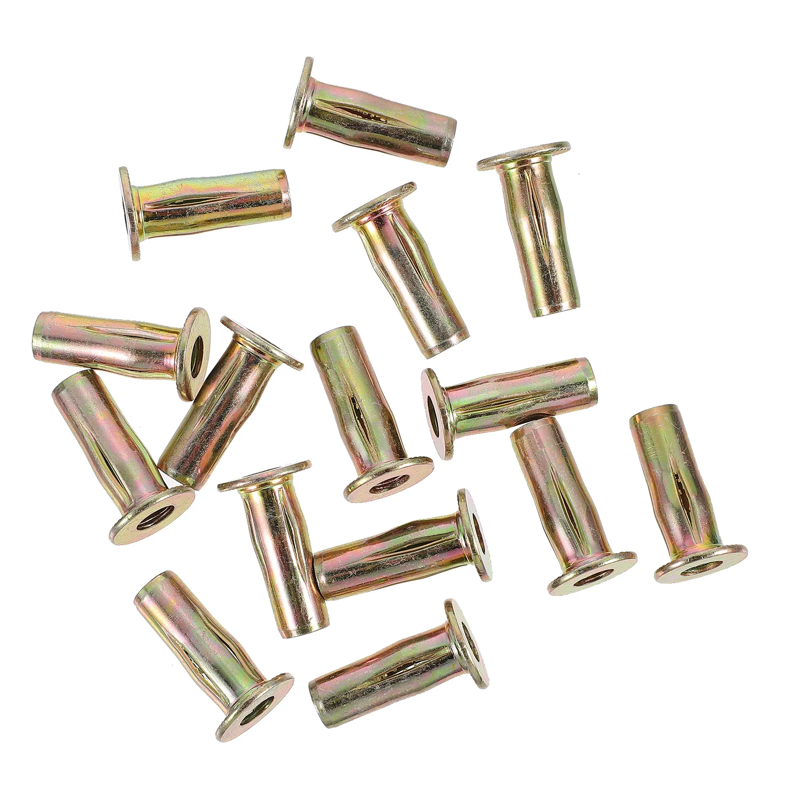 

15pcs Durable Rivet Nuts Petals design Nuts Threaded Inserts (Color Zinc)