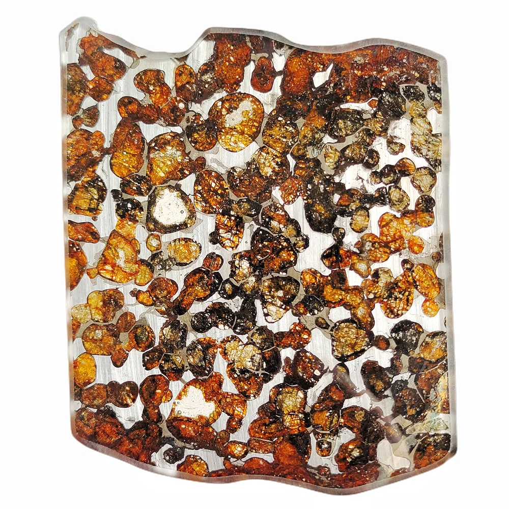 

Kenya Olive Meteorite Slice High-Quality Olive Meteorite Specimen Natural Meteorite Material Specimen