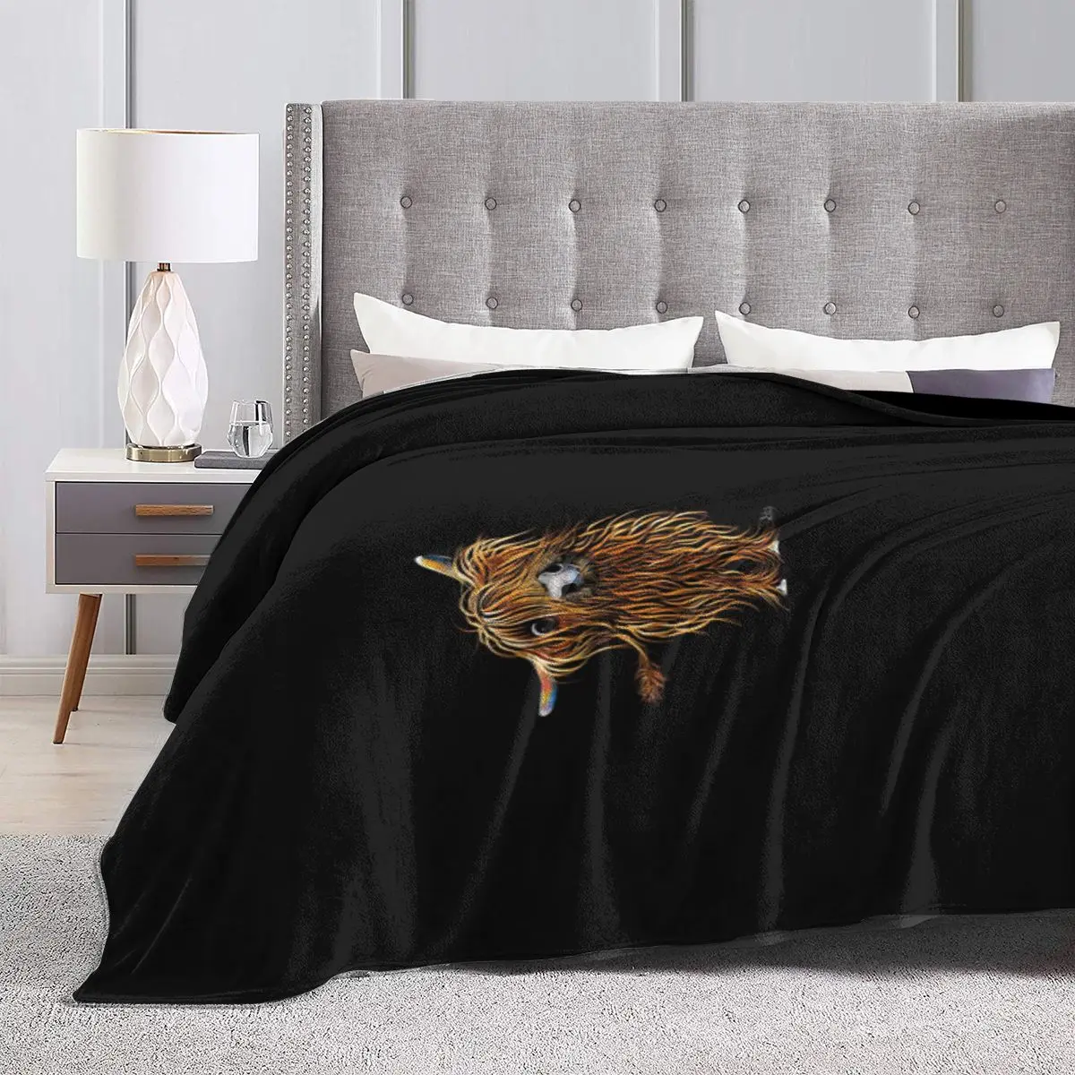 HiGHLaND CoW PRiNT SCoTTiSH CoooWeee BY SHiRLeY MacARTHuR Ультрамягкое одеяло из микрофлиса