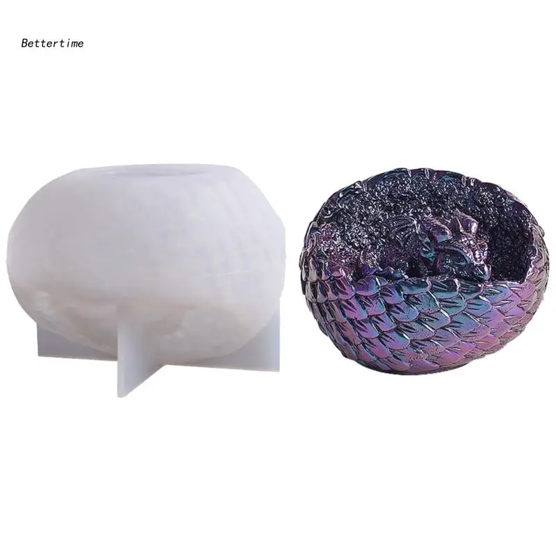 

B36D Dinosaur Egg Shape Silicone Hand-Making Moulds Soap Molds Silicone Candle Mould
