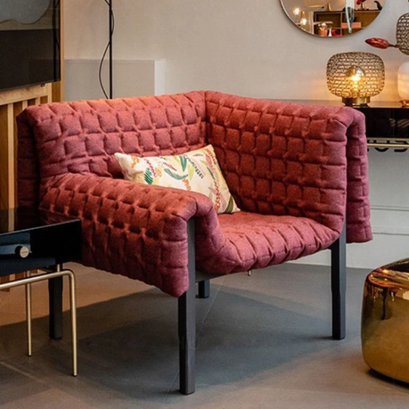 

Одноместный диван-стул, кресло для отдыха из ткани, роскошный современный минималистичный диван-стул для гостиной.