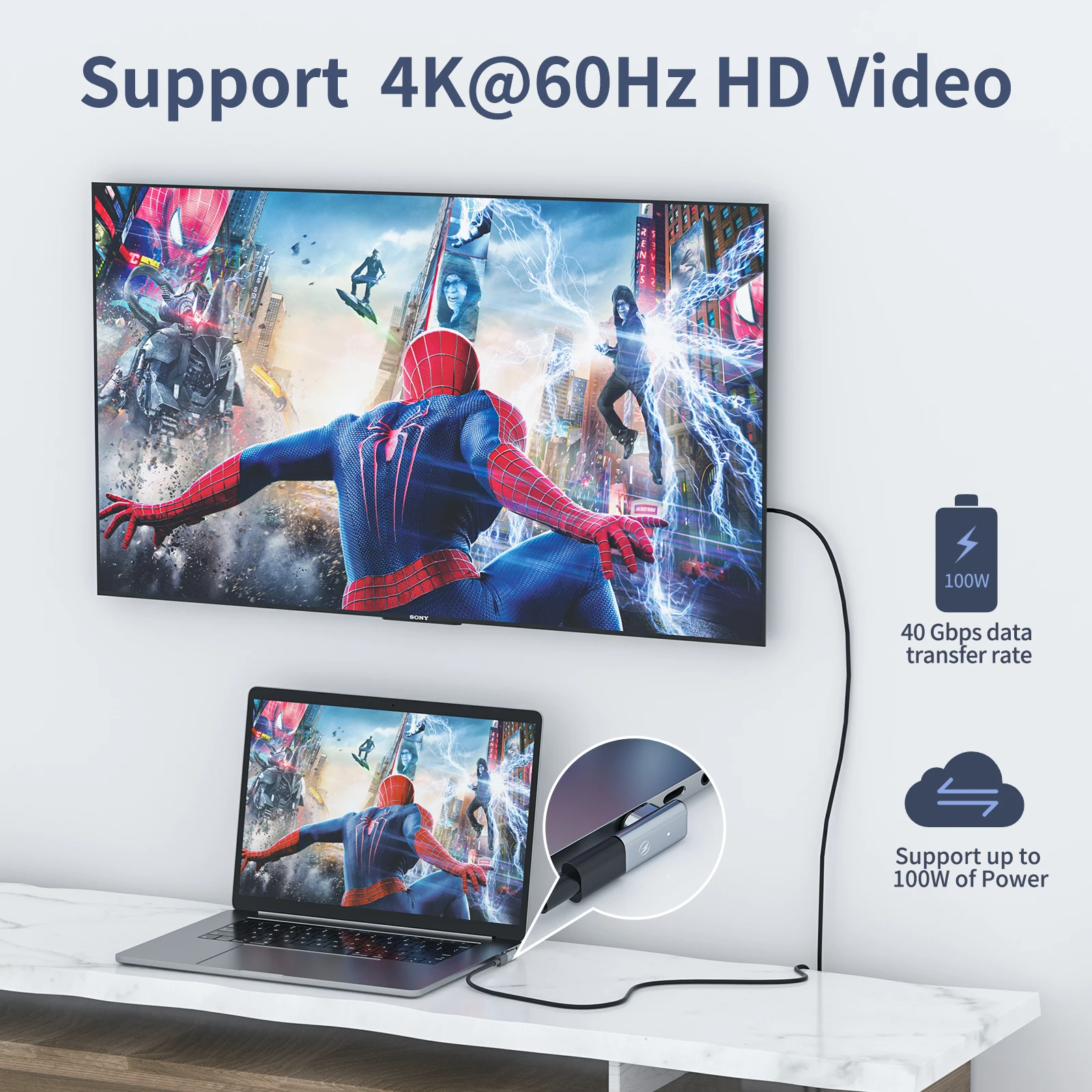 Магнитный адаптер SeynLi 100 Вт USB Type-C гнездо Type-c C штекер магнитный преобразователь