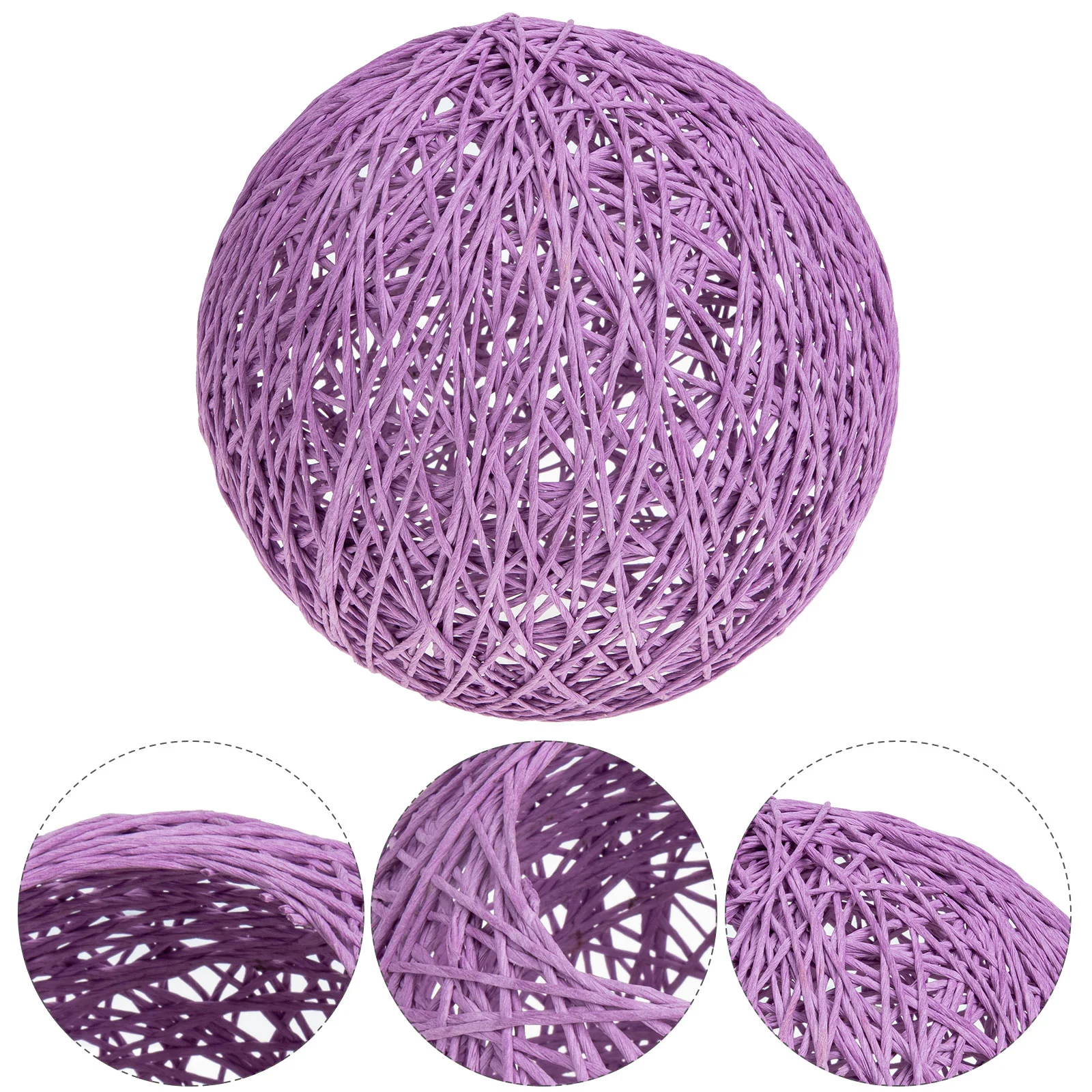 

Lamp Shade for Table Lamp Rattan Lamp Shade Woven Pendant Lamp Shade Chandelier Lamp Shade for Floor Light, Purple Lampshade