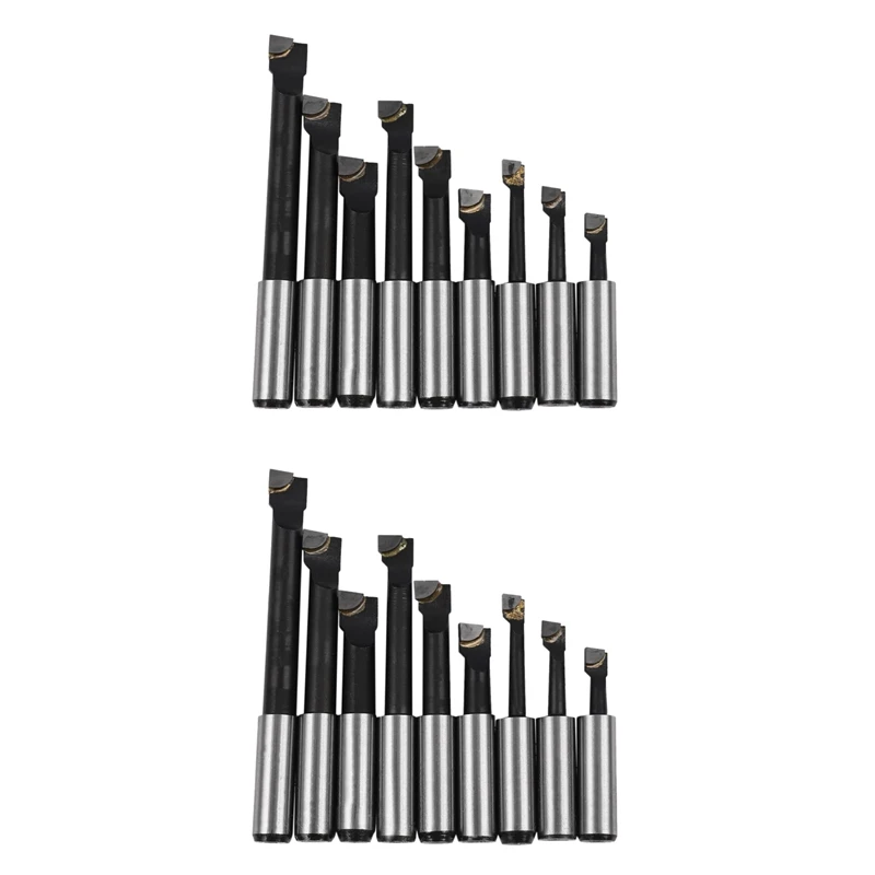 

18Pcs Durable Hard Alloy Shank Boring Bar Set Carbide Tipped Bars 12Mm For 2 Inch 50Mm Boring Head For Lathe Milling