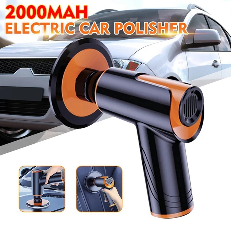 

Car Polisher Multi-Functional Electric Wireless Polishing Cleaning Machine USB Rechargeable Angle Grinder Waxing Tools