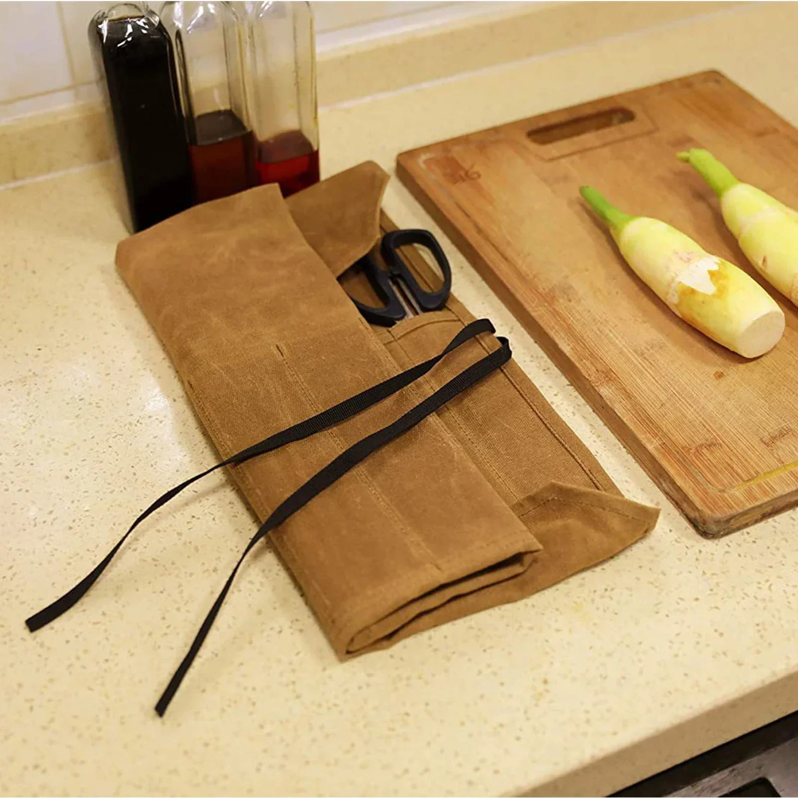 Рулонная сумка для ножей шеф-повара с водонепроницаемой и складной конструкцией