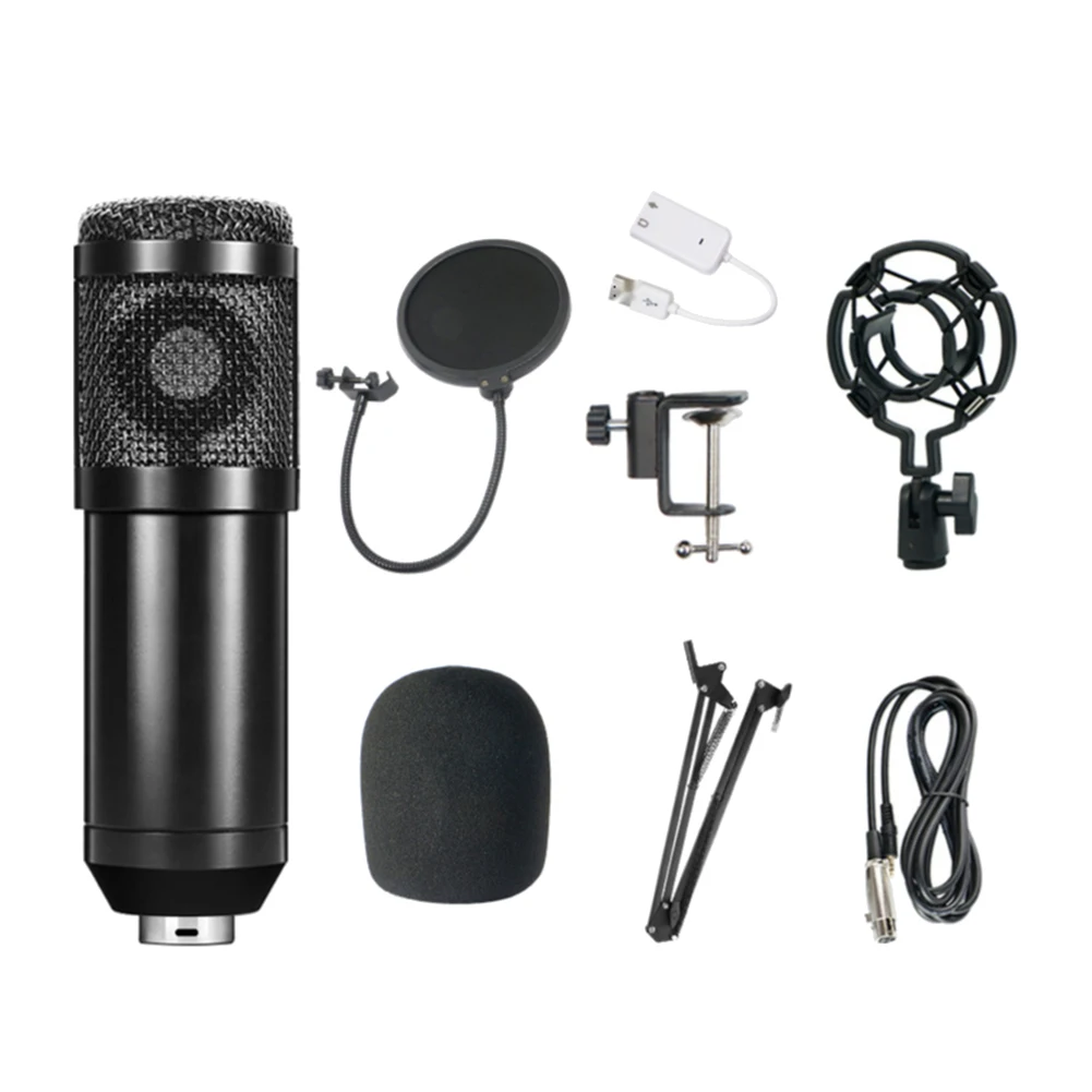 

Bm 800 Microphone for Live Streaming Professional Studio Condenser Microphone Youtube TikTok(Black)