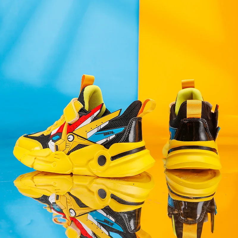 Детские кроссовки для мальчиков дышащие легкие с мягкой подошвой бега |