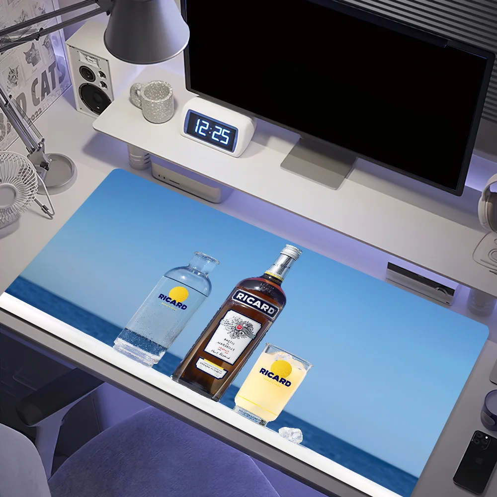 Фото R-Ricard Drink Желтый коврик для мыши Настольный коврик Большая нескользящая клавиатура с защитой от брызг Эргономичная офисная резиновая ПК Домашний заказ №2