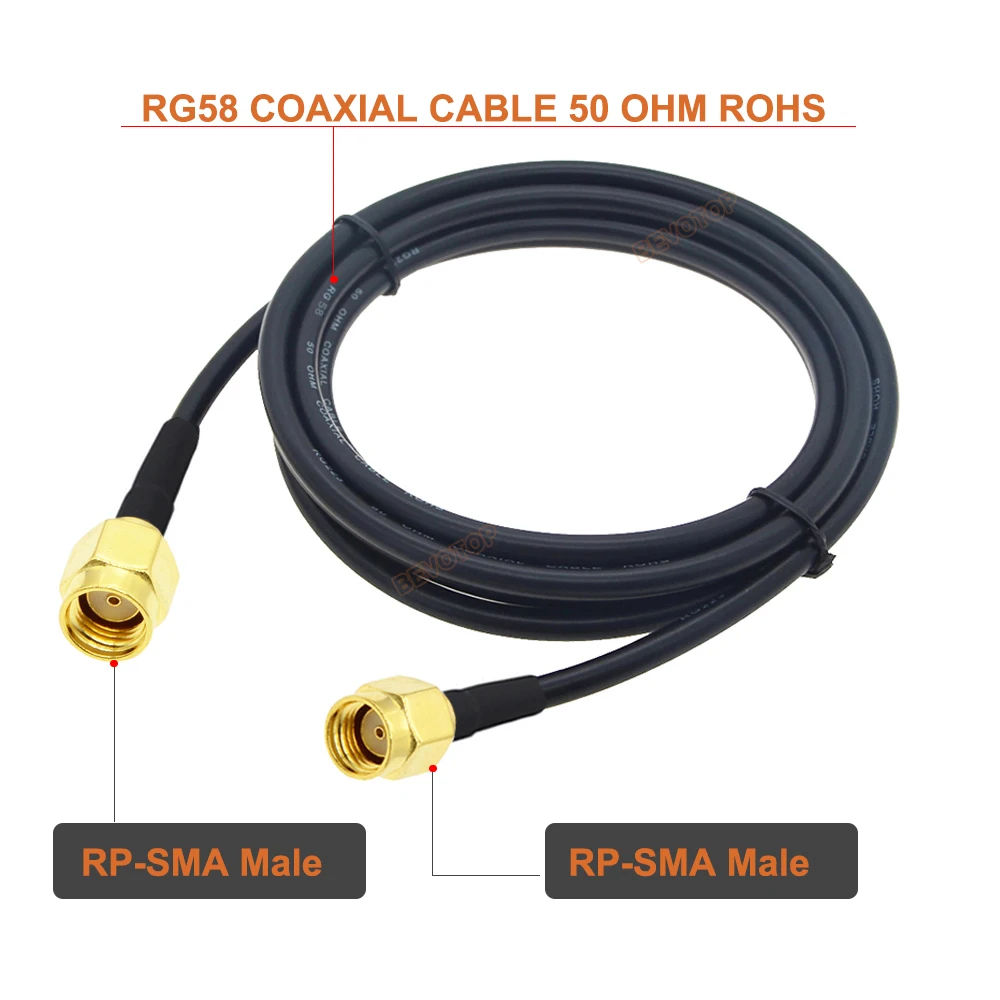 1 м 2 5 10 20 SMA штекер RG58 50 Ом коаксиальный кабель WiFi антенный удлинительный разъем