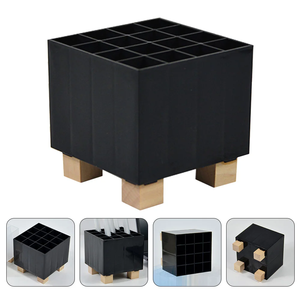 

1Pc Creative Pen Holder Stationery Container Container for Office (Black)