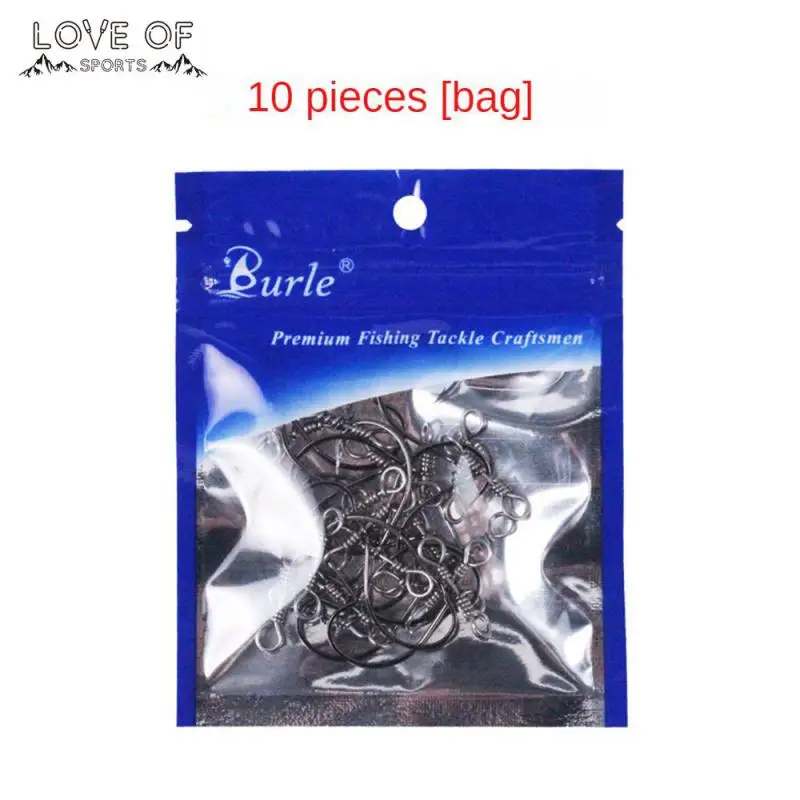 

Soft Bait Fishhook Black Nickel 2.1cm * 2.3cm Crank Hook Double Hole Swivel Balance Single Hook