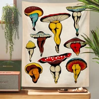 botanical cactus tapestry wall hanging sexy mushrooms girl chart hippie bohemian tapestries psychedelic witchcraft home decor