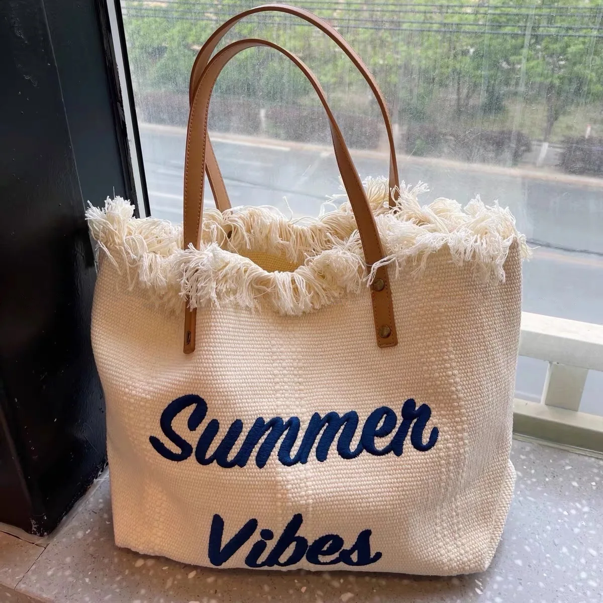 

Fashion Canvas Women Handbags Large Tote Beach Bag Shopping Bags Underarm Shoulder Bag For Female Casual Top-handle Bags